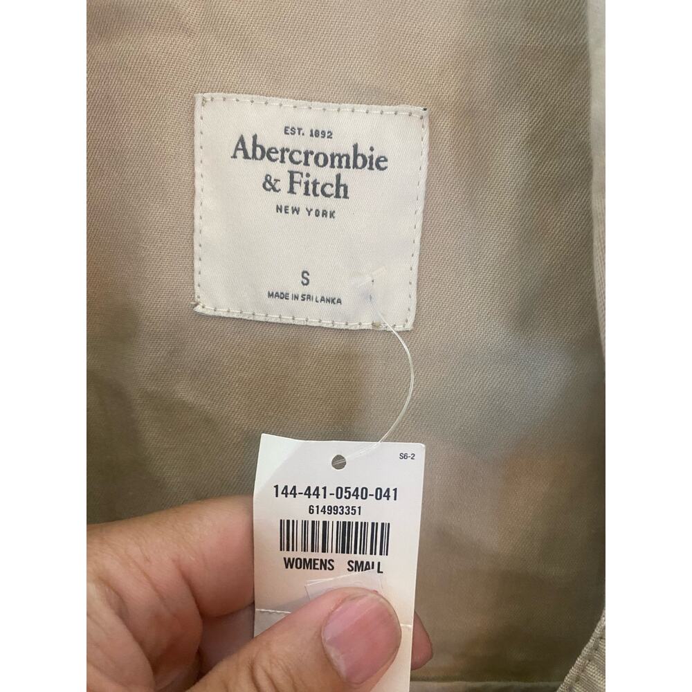 Abercrombie and Fitch Lucy Trench Coat Khaki w small - Picture 6 of 10